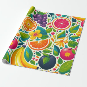 Papier Cadeau Fruits colorés