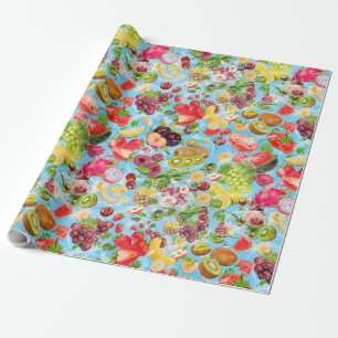 Papier Cadeau Fruits tropicaux salants