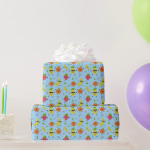 Papier Cadeau Fruitti Tutti Anniversaire Motif Fruits mignons