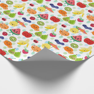 Papier Cadeau Frutti à deux tti Cutie Fruit 2e fête d'anniversai