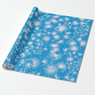 Papier Cadeau Fun BLEU Abstrait Encre Super motif de splash