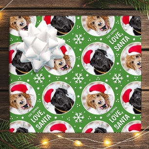 Papier Cadeau Fun Christmas Love Père Noël Custom Photo Name Gre