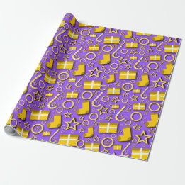 Papier Cadeau Fun Christmas Stups on Purple