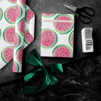 Papier Cadeau Fun de pastèque | Treat Summer Fruit Watercolor