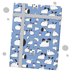 Papier Cadeau Fun Dog Blue