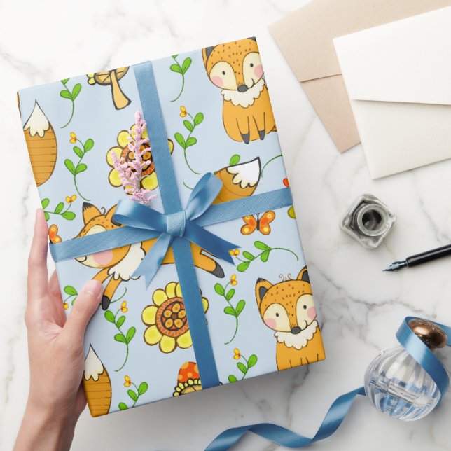 Papier cadeau Fun Fall Fox (Cadeaux)