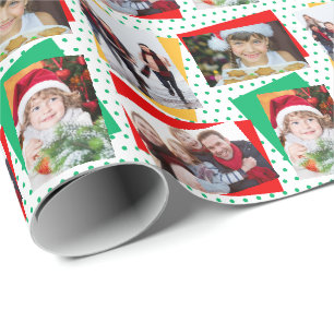 Papier Cadeau Fun Family Photo Noël Papier Modèle