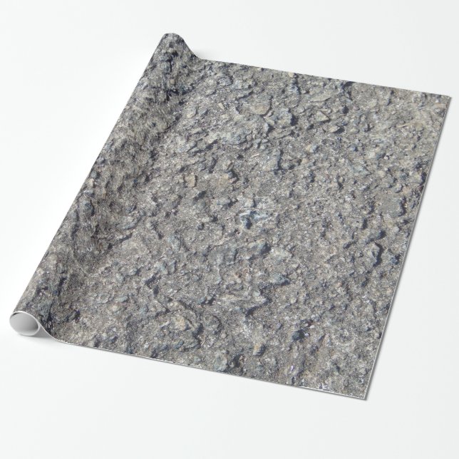 Papier Cadeau Fun gris faux béton brut (Déroulé)