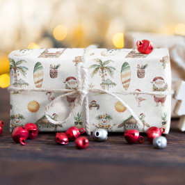Papier Cadeau Fun Noël Tropical Personnalisé