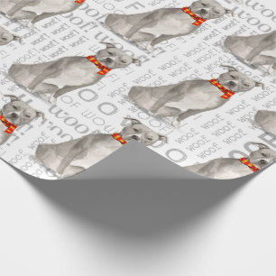 Papier Cadeau Funky Dog Lover Staffordshire Terrier Noël