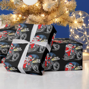 Papier Cadeau Funny Christmas Cigar Motorcycle équitation Père N