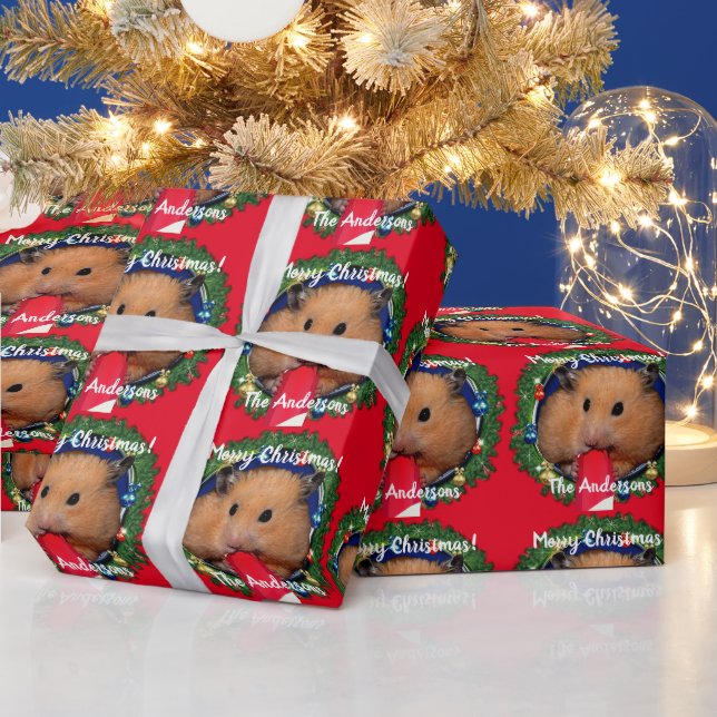 Papier Cadeau Funny Hamster Sucre de canne de manger (Vacances)