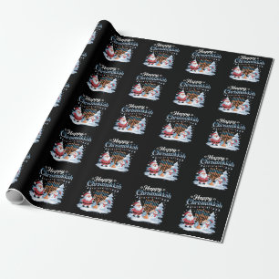 Papier Cadeau Funny Happy Chrismukkah Père Noël Menorah Holiday