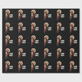 Papier Cadeau Funny Jesus "I Saw That" Christian meme design