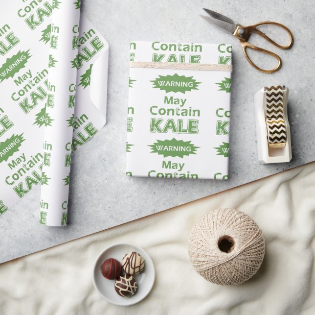 Papier Cadeau Funny Kale thème Dire le papier à envelopper (Artisanat)