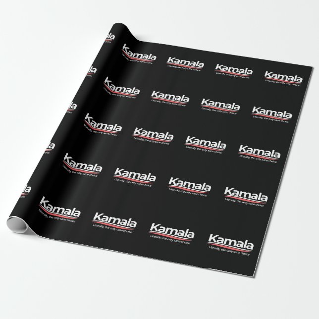 Papier Cadeau Funny kamala 2024, Literally the Only Sane Choice, (Déroulé)