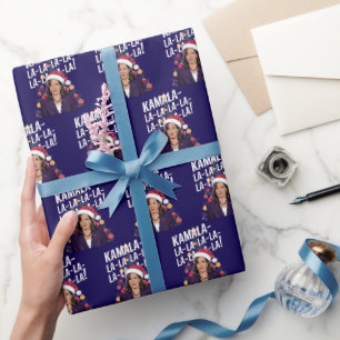 Papier Cadeau Funny Kamala Harris Noël Holiday Kamala-la-la