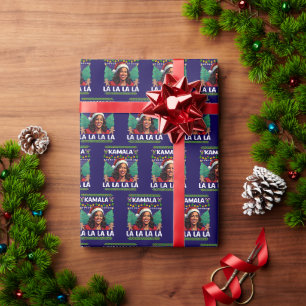 Papier Cadeau Funny Kamala Harris Politiquement laid Cadeau Noël