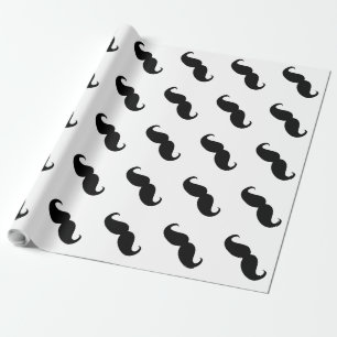 Papier Cadeau Funny Moustache noire