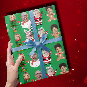 Papier Cadeau Funny Personnalisé Famille Visage photo Cadeau de 