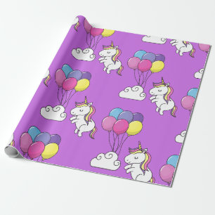 Papier Cadeau Funny Unicorn Motif Magic Horse