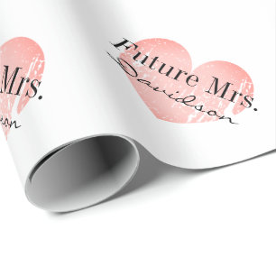 Papier Cadeau Futur papier d'emballage de douche pour mariée