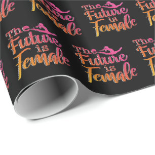 Papier Cadeau Future is Femme Citation - Gymnastique féministe
