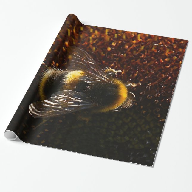 Papier Cadeau Gaffez le papier d'emballage d'abeille (Déroulé)