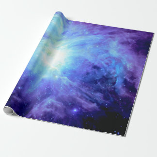 Papier Cadeau Galaxie Bleu Pervenche Nébuleuse d'O