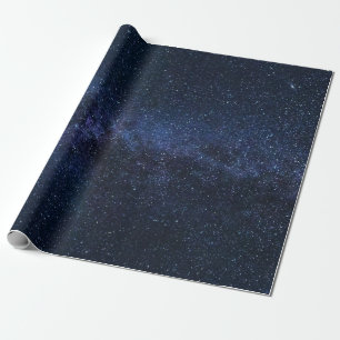 Papier Cadeau Galaxie Sombre Ciel Nocturne Étoilé Espace Cosmiqu