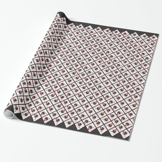 Papier Cadeau Gallois Springer Spaniel Père Noël Paws (Déroulé)