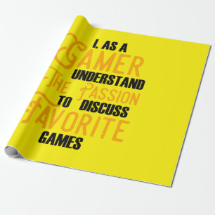 Papier Cadeau Gamer Art Un Gamer Comprend La Passion