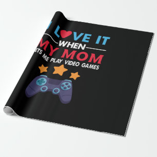 Papier Cadeau Gamer Cadeau Ma Maman Me Permet De Jouer Au Jeu Vi