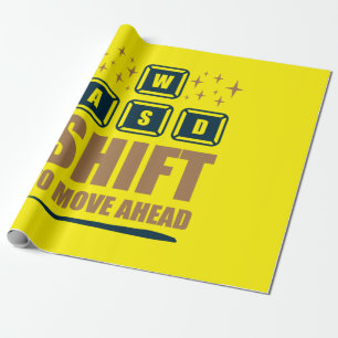 Papier Cadeau Gamer Cadeau Shift Pour Aller De L'Avant