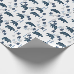 Papier Cadeau Garçon de l'ours moderne