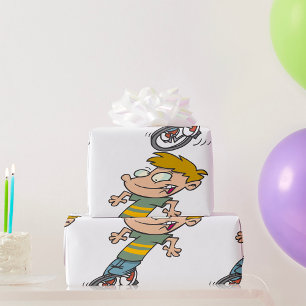 Papier Cadeau Garçon drôle à monocycle