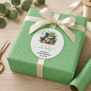 Papier Cadeau garçon premier anniversaire Canard Chanceux Une Aq