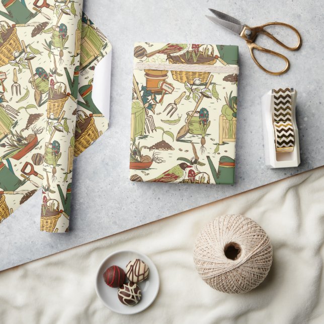 Papier Cadeau Gardener vintage (Artisanat)