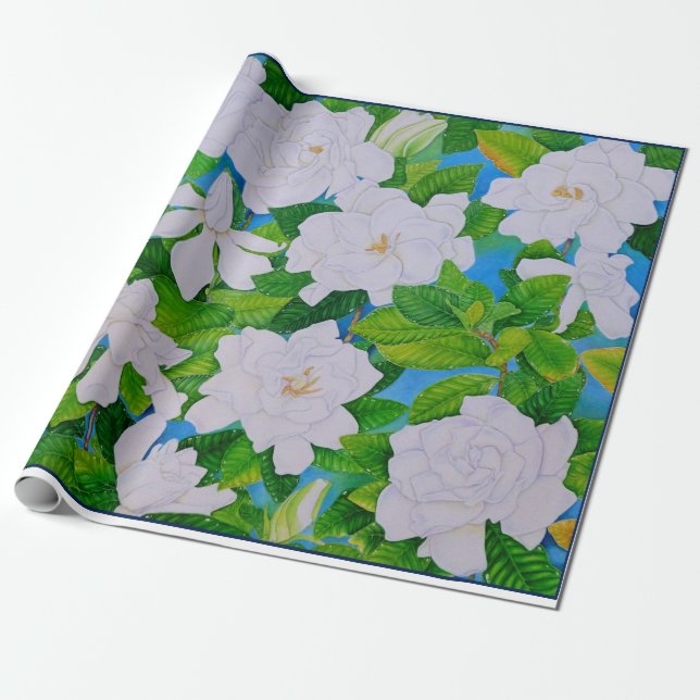 Papier Cadeau Gardénias (Déroulé)