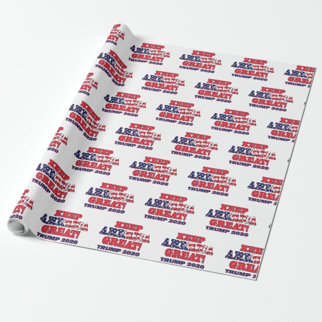 Papier Cadeau Garder l'Amérique grand Trump 2020 (Déroulé)
