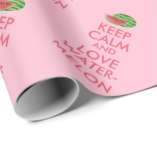 Papier Cadeau Gardez le calme et aimez le cadeau personnalisable