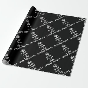 PAPIER CADEAU GARDEZ LE CALME ET AIMEZ LES FEUILLES DE CALCUL