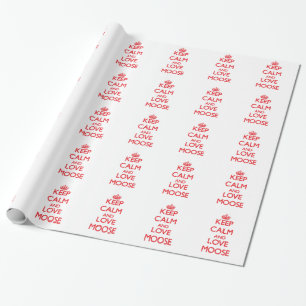 Papier Cadeau Gardez le calme et aimez les orignaux