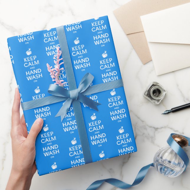 Papier Cadeau Gardez Le Calme Et Lavez-Vous La Main - Médecin In (Cadeaux)