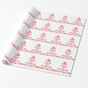 Papier Cadeau Gardez le calme et le foyer sur le beurre