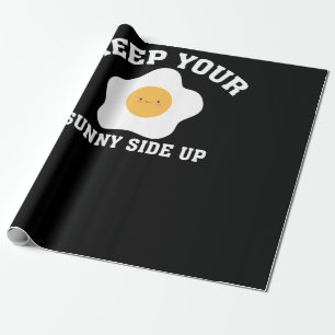 Papier Cadeau Gardez Votre Côté Ensoleillé Jusqu'À L'Oeuf Drôle 