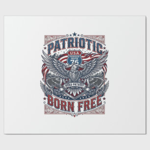 Papier Cadeau Gardien de la route en acier patriotique Biker Rou