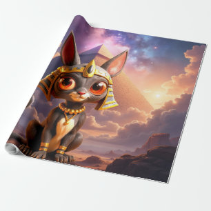 Papier Cadeau Gardien éclairé par la lune des Sables Éternels.