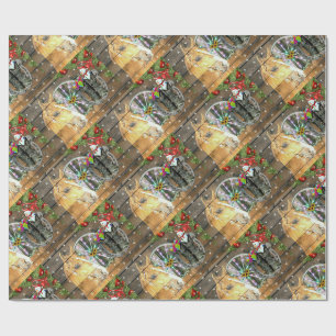 Papier Cadeau Garland des bottes de cow-boy de Noël