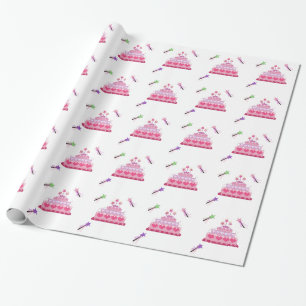 Papier Cadeau Gâteau de princesse et baguettes magiques